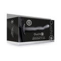 Ouch! Curved 8 in. Hollow Strap-On Gunmetal