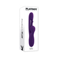 Playboy The Thrill Rechargeable Silicone Dual Stim Vibrator with Flapper Acai