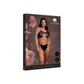 Le Desir Keyhole Mesh Bra with Double Back Straps and Adjustable Sliders Black Queen Size
