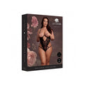 Le Desir Lace Underwired Open Cup Bodysuit with Adjustable Sliders Black Queen Size