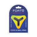 Forto F-59: Tri Cock & Ball Ring Black